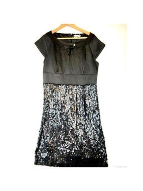 Michel Bustos Women's Black Sequined Dress Size EU 44 / 12 US